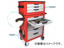 トップトゥル/TOPTUL プロフェッショナルメカニカルツールチェストセット 引き出し3段 レッド 687×459×358mm GCAZ0035 Profess...