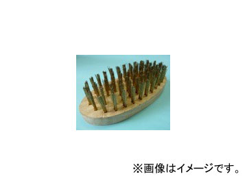 イノウエ商工 波線 真鍮メッキワイヤーブラシ 小判型 IS-346 Wave line brass plating wire brush small format