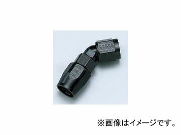 2輪 アールズ オイルクーラーパーツ ホースエンド フォージ45°(AN用) AT804506 ブラック Oil cooler parts Hose end