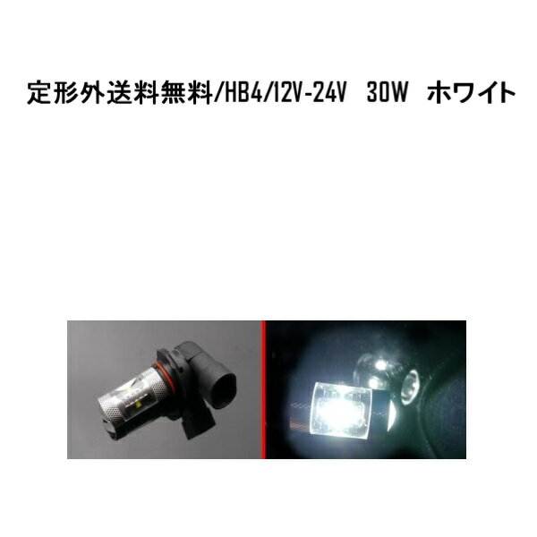 送料無料 定形外発送&複数OK HB4 LEDバルブ CREE社製 12V-24V ホワイト 30W 白