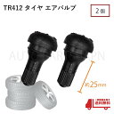 定形外 送料込 TR412 エアバルブ 2個 ゴムバルブ ショートタイプ バルブコア付き キャップ付き チューブレス ストレート ホイール タイヤ 車 バイク 自転車