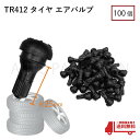 定形外 送込 TR412 エアバルブ 100個 ゴムバルブ ショートタイプ バルブコア付 キャップ付 チューブレス ホイール タイヤ 車 バイク 自転車