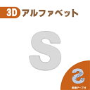 3D エンブレム 【S】 数字 文字 クロームメッキ 単品 車 バイク 金属 立体 両面テープ ステッカー シール 送込