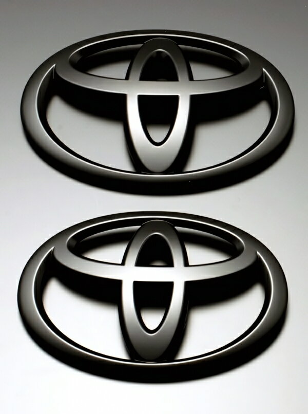 汎用 | オーナメント / エンブレム【グラージオ】ソリッドカラーエンブレム フロント用120サイズ リア用110サイズ 2点セット マットブラック 台座なし