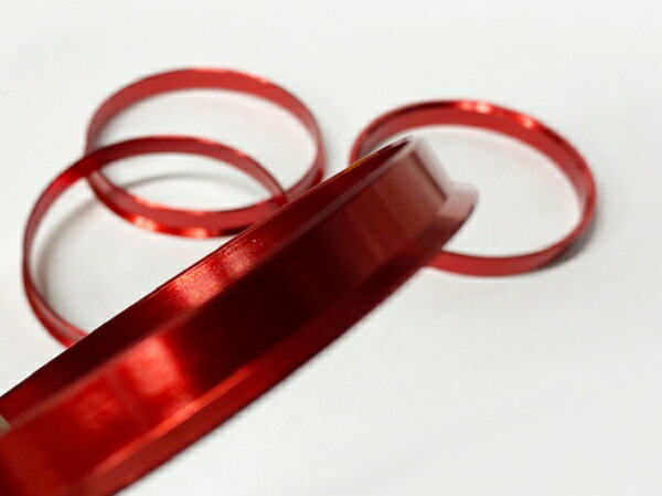 アギトAGITO Racing 和広螺子 フランジ ハブリング(ツバ付き)4個セット 73Φ 外径73mm 内径60.1mm レッド