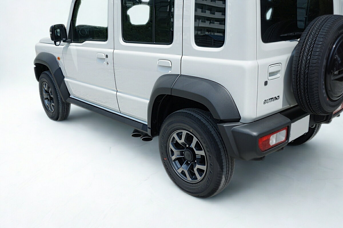 エクスアートジムニーノマド JC74W 4AT EXART ONEマフラー オーバル型(110mm×70mm) 左右サイド出し グラファイトメタリックテール