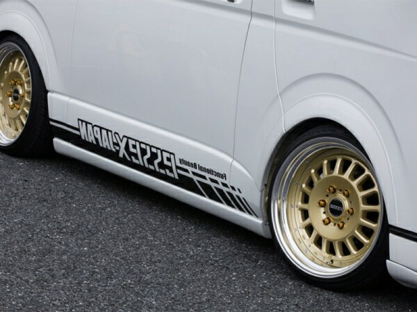 エセックスCRS シーアールエス ハイエース 200系 標準 ロングボディ ESSEX サイドデカール 運転席側1枚 ホワイト