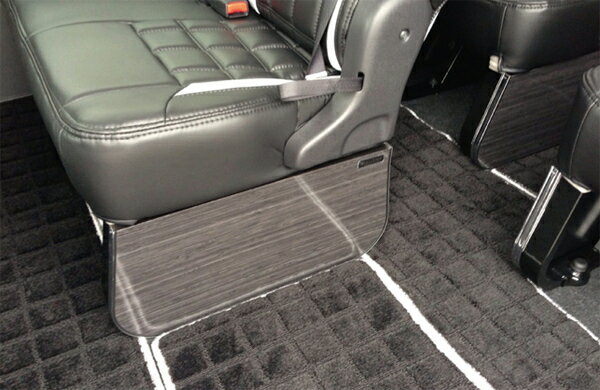 レガンスNV350キャラバン E26 ワゴンGX/ワゴンDX 10人乗り インテリアフットパネル 1枚 レザーブラック(2)