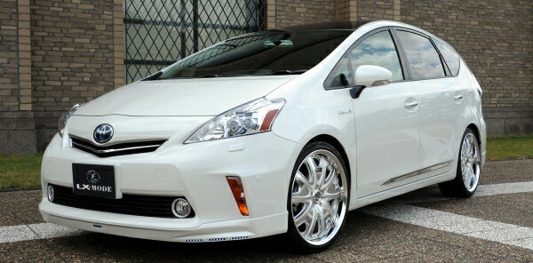 エルエックスモードプリウスアルファ 40系 前期 LXマフラーカッター(Ver.W) (ZVW40/41)