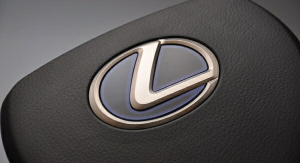 エルエックスモードLXステアリングエンブレム カラードベース LEXUS Type-2 ソリッドブルー