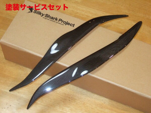 当社塗装品 シルキーシャークプロジェクトレガシィ BL5/BP5 前期 A-C型 アイライン タイプ1 ブラックカーボン 平織り