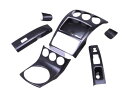 アールエスダブリューフェアレディZ Z33 後期(2005/9-2008/11) カーボンパネル4点キット 平織ブラックカーボン ナビ無 MT車用(2)