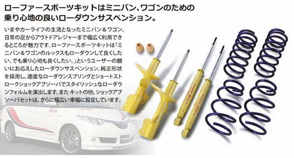 カヤバエスティマ TCR11W (ダブルウィッシュ 2WD) Lowfer Sports ショックアブソーバー&L・H・S スプリング 1台分セット