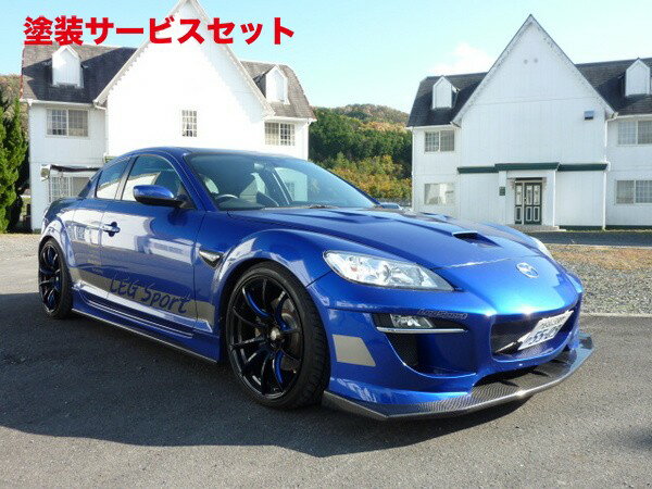 カラー番号をご指定下さい RX-8 | フロントリップ【レッグモータースポーツ】RX-8 SE3P GTカーボンリップ クラブスポーツバンパー専用 後期