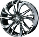 ウェッズLEONIS レオニス TE 19インチ リム幅8.0J インセット+43 5穴 PCD114.3 BMCMC (ブラックメタルコート/ミラーカット) ...