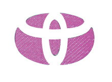 ハセプロマジカルカーボンシート ヤリス(ヴィッツ) KSP/NCP/SCP 90系(2005.2〜2008.7) フロントエンブレム ピンク