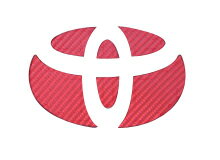 ハセプロマジカルカーボンシート ヤリス(ヴィッツ) KSP/NCP/SCP 90系(2005.2〜2008.7) フロントエンブレム レッド