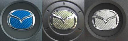 ハセプロマジカルカーボンシート マツダ ステアリング用エンブレム マットブラック