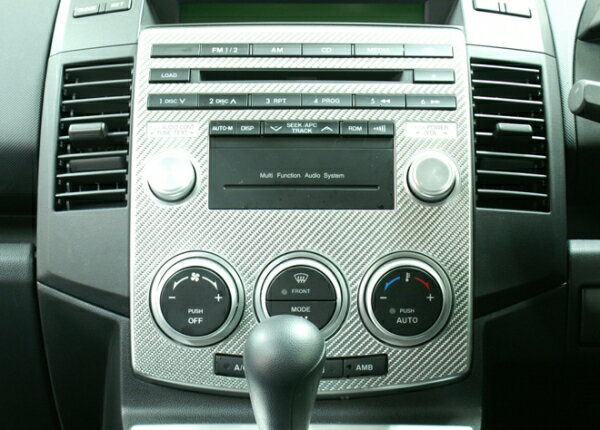 ハセプロマジカルカーボンシート マツダ プレマシーCREW・CR3W オーディオパネル 黒