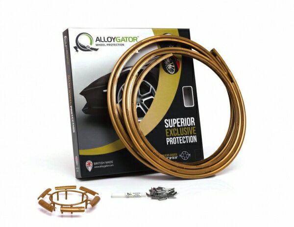 エニーズ・インターナショナルアロイゲーター (リムガード・傷防止) 1台分 4本セット ゴールド エクスクルーシブ (12～24インチ対応)