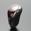 フェガーリアルファード 20系 ハイグレード Vタイプ スタンダードシフトノブ ポプラ調茶木目×ブラックユーロステッチ