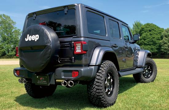 JEEP WRANGLER JL | ステンマフラー【エルフォード】ラングラー JL 3.6L/2.0L アンリミテッド 右ハンドル車 ウルトラパフォーマンスマフラー4本出し・デュアルタイプ タイプW