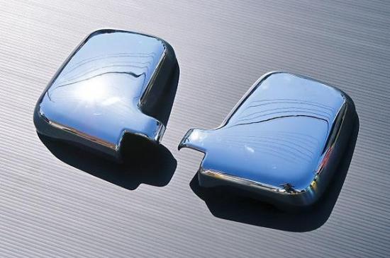 エアロミラー / ミラーカバー【はろーすぺしゃる】バモス HM1 HM2 前期 メッキミラーカバー