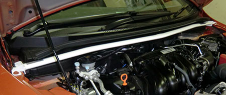 オクヤマフィット GK5 ストラットタワーバー タイプ1 スチール製 カラー:ホワイト