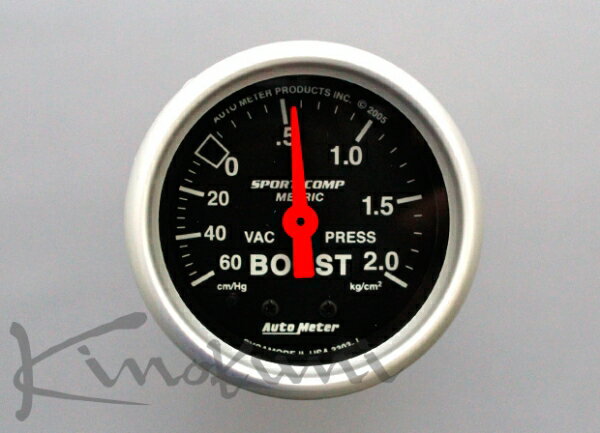 キノクニキノクニ Kinokuni 52φ機械式 連成計 ブラックパネル (3303-K 連成計/機52φ BP/WS)