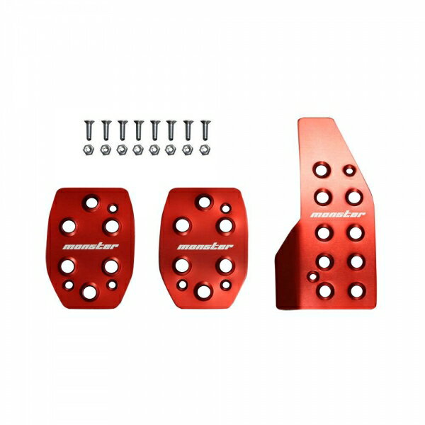 モンスタースポーツスイフトスポーツ ZC33S/スイフト ZC83S MT車 スポーツドライビングペダルカバー レッド アルマイト(2)