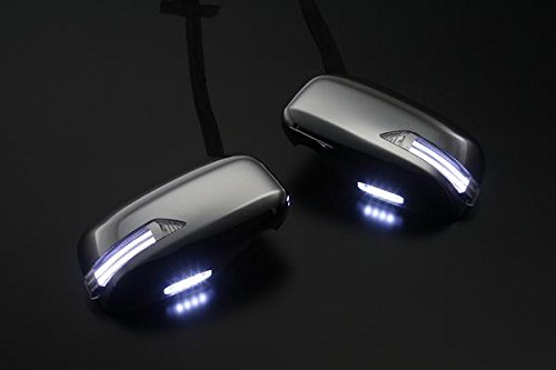 【ライツ】「ライトバータイプ」「塗装済X06」「ライトバーホワイト」ミラココア（L675S/L685S） LEDウインカードアミラーウェルカムランプ付　純正交換タイプ