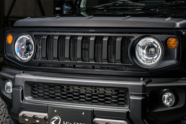 エクスクルージブ ゼウスジムニーシエラ JB74W フロントグリル(ABS製) 塗装済ブルーイッシュブラックパール