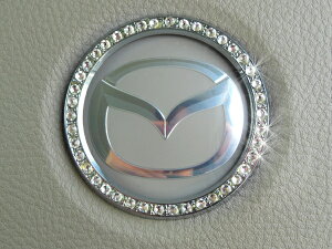 ハルトデザインマツダ AZワゴン mut-MAZDA・AZ-WAGON専用ステアリングセンターリング/シルバーカーボン/DBA-MJ23S/インテリア MAZ-AZW-SC-SV