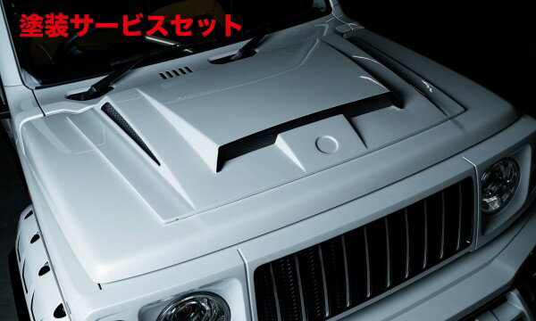 カラー番号をご指定下さい 74 ジムニーシエラ | ボンネットフード【ロウェン】ジムニーシエラ JB74 ボンネットフードカバー FRP 素地 エンブレム:ブラック