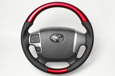 レアルレジアスエース 200系 4型 2013/12〜 ステアリング 小径 パールレッド レッドステッチ