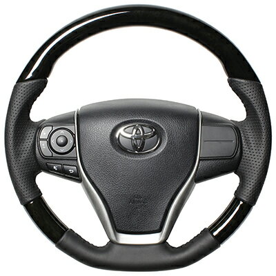 レアルアルティス AVV50N 後期 2014/9〜 ステアリング ブラックウッド ブラックステッチ