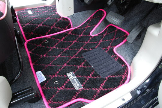 バタフライシステムダイアフロアマット ブラック 2列 ココア バモス LA-HM H13/09〜フロアAT