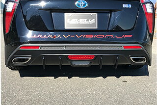 ブイビジョンプリウス 50 リアハーフスポイラー 専用 マフラーカッター (左右セット)