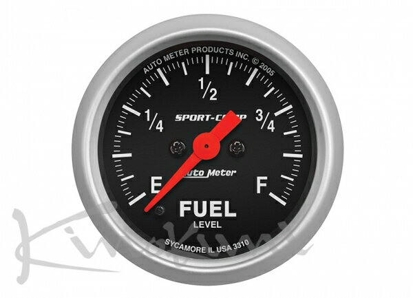 汎用 メーター その他【キノクニ】オートメーター フルスイープ燃料計/E(E --＞F 0～280Ω)52Φ BP/WS