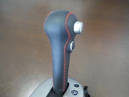 エアーズロックジャパンノート E12 シフトノブ 本革巻き替えキット ブラック/ブラック/オレンジ