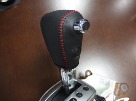 エアーズロックジャパンセレナ C26 シフトノブ 本革巻き替えキット レッド/ブラック/レッド