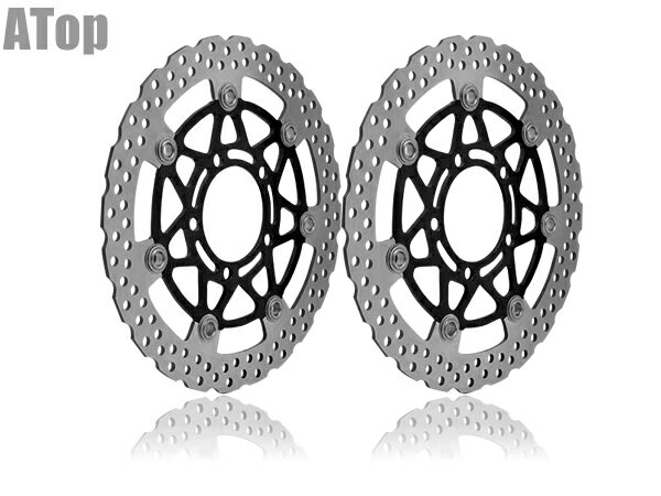 ZX-6R ZX636 2005-2012用 社外品 ブレーキ フローティング ディスク ローター フロント セット カスタ..