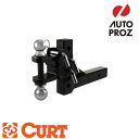 CURT 正規品 トレーラーヒッチ用 アジャスタブルマルチボールマウント 2インチ角 最大6.6875インチライズ 最大6.5インチドロップ メーカー保証付