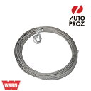 WARN 正規品 ウインチケーブル フック付き 9.5mm×38m