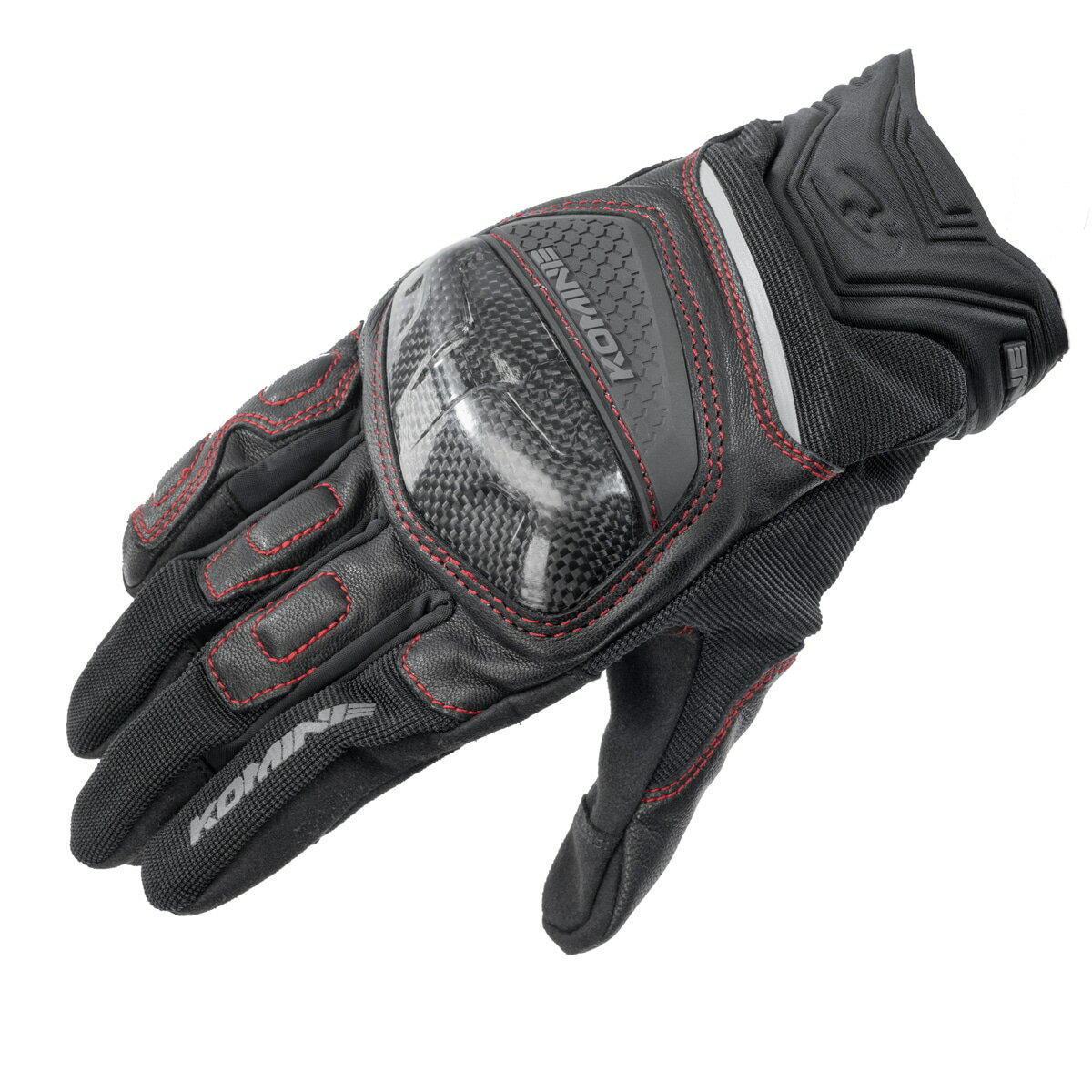 コミネ KOMINE GK-268 カーボンメッシュグローブ BLACK RED XLサイズ