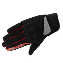 コミネ(KOMINE) GK-1633 3D プロテクトメッシュグローブ Black Red Lサイズ(2)