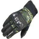 コミネ (KOMINE) GK-821 カーボンプロテクトウインドプルーフグローブ BK/Camo Lサイズ(2)