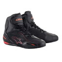 alpinestars(アルパインスターズ) シューズ FASTER 3 DRYSTAR SHOE 1030 BLACK RED FLUO 9.5/27.0cm