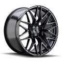 ロマノRFR03(ROMANO RFR03) 22x9J フロント 22x10.5J リア Matte Black マットブラック色ブランクホイール4本セット (送料無料)