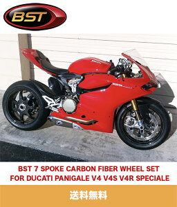 ドゥカティパニガーレ 1199 スーパーレジェラ 用 BST 7スポークカーボンファイバーホイールセット BST 7 SPOKE CARBON FIBER WHEEL SET FOR DUCATI PANIGALE V4 V4S V4R SPECIALE (送料無料)